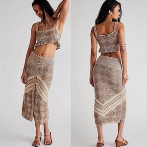 Free People Crotchet Two Piece Set